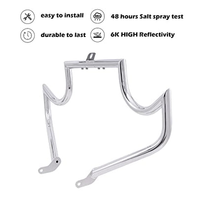 Kinglemc Crash Bar Engine Guard for Harley Softail(Chrome-C) - color: Chrome-C