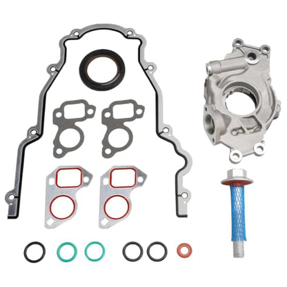 FUSCH High Volume Oil Pump kit with Gaskets & Balancer Bolt Compatible with Chevy Silverado Suburban Tahoe Trailblazer GMC Sierra Yukon XL Cadillac Escalade Rainier，Replace#: 12557840 - size: Pump with Gasket