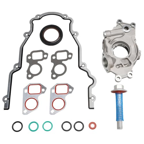 FUSCH High Volume Oil Pump kit with Gaskets & Balancer Bolt Compatible with Chevy Silverado Suburban Tahoe Trailblazer GMC Sierra Yukon XL Cadillac Escalade Rainier，Replace#: 12557840 - size: Pump with Gasket