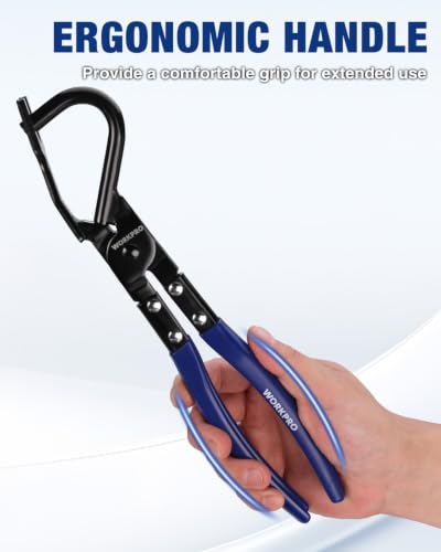 WORKPRO Exhaust Hanger Removal Tool with 4 Rubber Hangers, Blue - color: Blue