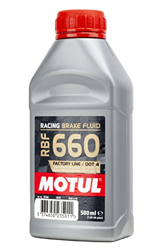 Motul RBF 660 Racing Brake Fluid – DOT 4, 100% Synthetic Racing Brake Fluid - 500ml Bottle (101667)