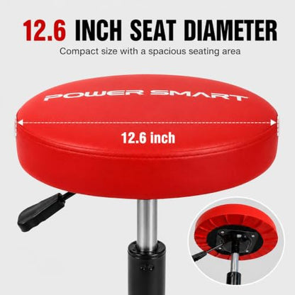 PowerSmart 330LBS Pneumatic Roller Seat with 15" Tool Tray and Wheels