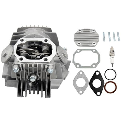 52.4mm Cylinder Head Assembly with Spark Plug and Gaskets for 4-Stroke 1P52FMH Horizontal Engine 110cc ATV Dirt Pit Bike Go Karts Quad 4 Wheeler Dune Buggys Motorcycle - color: Cylinder Head Assembly