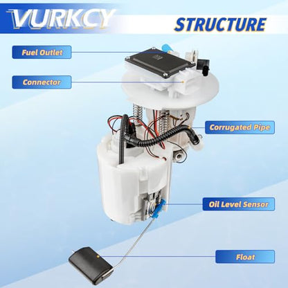 Vurkcy Electric Fuel Pump Module Assembly for Hyundai & Kia, Replace E9389M