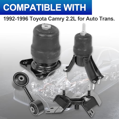 4-Pc Engine Motor Mount Kit for 92-96 Camry L4 2.2L Auto - size: Camry 92-96