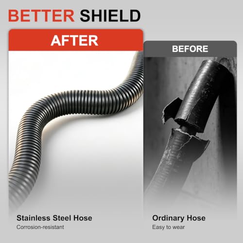 48" Stainless Steel Radiator Flexible Coolant Water Hose Kit - color: Black, size: 48 Inch