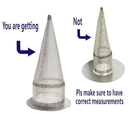 1 PC-Cone-Type Stainless Steel Spark Arrestor Screen 1.625”