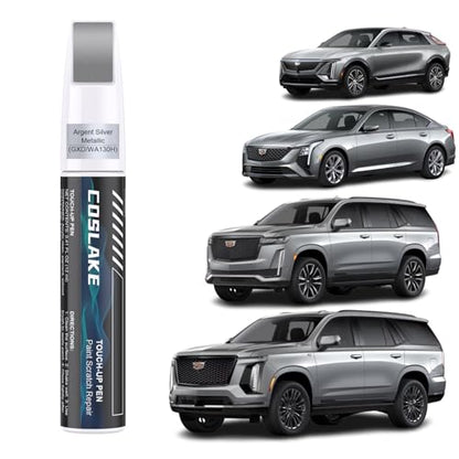 Car Touch Up Paint(Argent Silver Metallic(GXD/WA130H)) for Cadillac - color: Argent Silver Metallic(GXD/WA130H) for 2025 ESCALADE/2024 ESCALADE/2025 XT4/2024 XT4/2025 XT5/2024 XT5/2025 XT6/2024 XT6/2025 CT5/2024 CT5/2025 CT4/2024 CT4/2025 LYRIQ/2024 LYRIQ