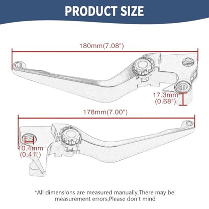 Motorcycle Levers Brake Clutch Hand Lever Adjustable Fit for Harley 2004-2013 Sportster XLH XL 883 1200 (Long, Black) - color: Black, style: Long