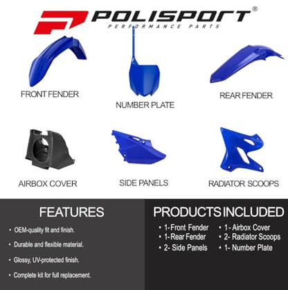Polisport Motocross (MX) Restyling Kit - Blue/Black (2002-2021)