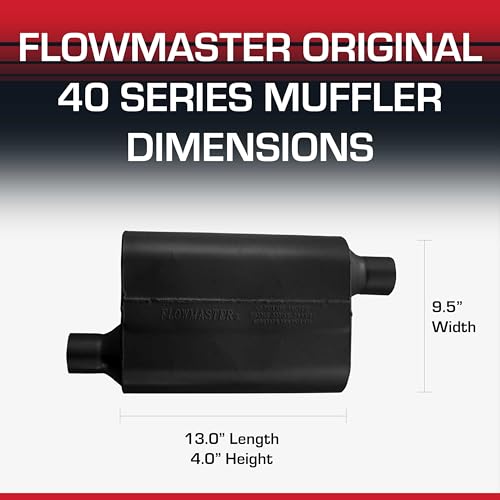 Flowmaster 40 Series Chambered Muffler – 2.25" Offset In / 2.25" Offset Out - color: Offset In / Offset Out