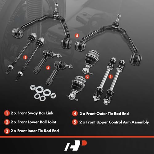 A-Premium 10Pcs Front Suspension Kit, Upper Control Arm, Lower Ball Joint - style: 10Pcs Suspension Kit
