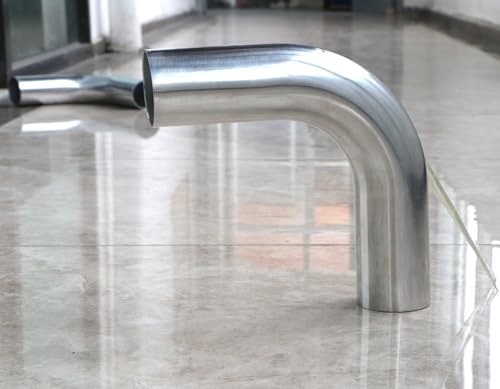 3" (76mm) OD 90 Degree Aluminum Elbow Pipe Intercooler Pipe Air Intake Tube, 1.5D Radius, Aluminum Alloy Tube High polished (90 Degree, OD 3" (76mm)) - color: 90 Degree, size: OD 3" (76mm)