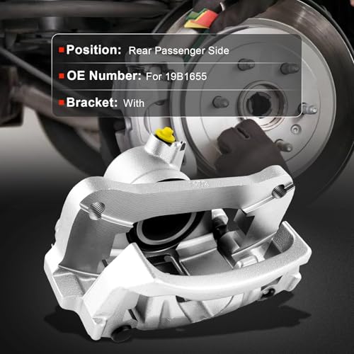 cciyu Rear Right Disc Brake Caliper Assembly with Bracket 19B1655 - size: Rear Right[19B1655]