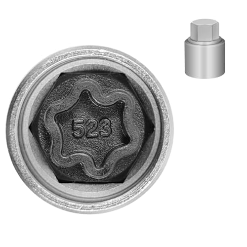 523 Wheel Locking Nut Key for VW, Socket Adapter (OD 28mm-ID 25mm) - size: Socket 523