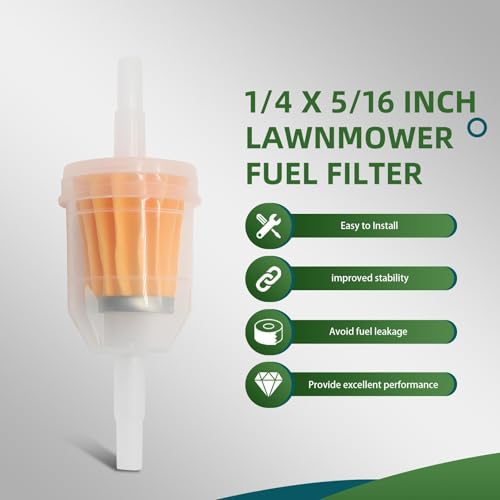 Fuel Filter Gas InlineCompatible with Small Tractors Lawn Movers
