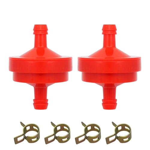 394358 AM38708 298090 Lawn Mower 1/4" Inline Gas Fuel Filter for B & S BS 394358S 5098K 7-6572 1/4" Inline Gas 75 Micron Assembly (2/Pack)