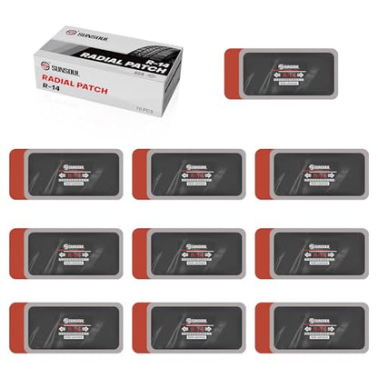 SUNSOUL 10Pcs Heavy Duty Tire Patches, 5.70" x 2.95" Radial Tire Patches - size: 5.70*2.95