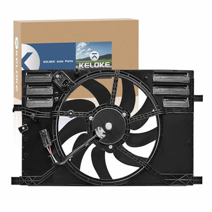 KELOKE Engine Radiator Cooling Fan Assembly Fit for Fiat & Jeep & Ram - size: 68247205AA