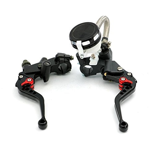 7/8" CNC Brake Clutch Master Cylinder Lever Fluid Reservoir Fit