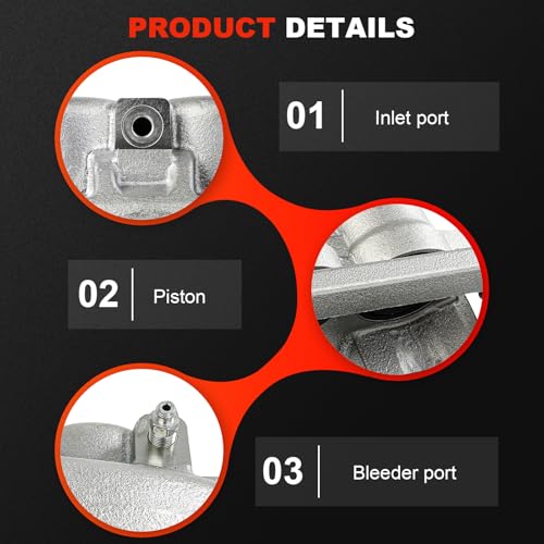 cciyu Front Left Disc Brake Caliper Assembly With Bracket 18B5004 - size: Front Left[18B5004]