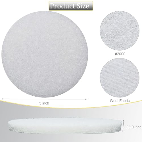 10 Pack 5" 2000 Grit Non-Scratch Polishing Pad Hook & Loop Discs, Non-Abrasive Finishing Pads, Buff & Polish Finished Surfaces, Wood Oil & Wax Application, 5 Inch Orbital Sander Polishing Pad - style: 2000 Grit