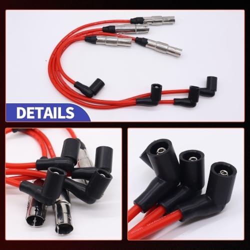 New 8MM Spark Plug Wire Set 27588 Compatible with VW Beetle - style: 27588