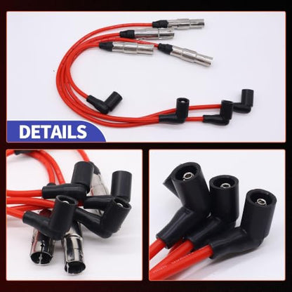 New 8MM Spark Plug Wire Set 27588 Compatible with VW Beetle - style: 27588