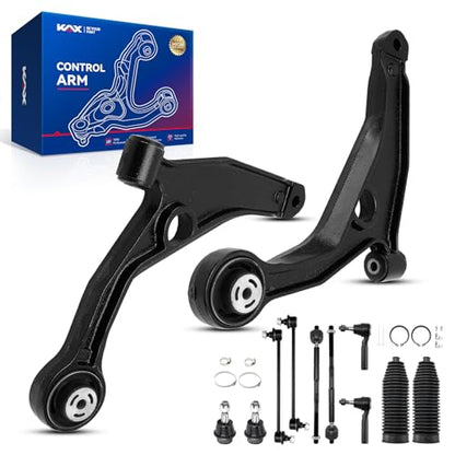 KAX Front Lower Control Arm w/Ball Joint & Sway Bar Link Tie Rod Ends for 2009 2010 2011 2012 2013 2014 2015 Do/dge Journey Suspension Kit K641333 K641334 12pcs