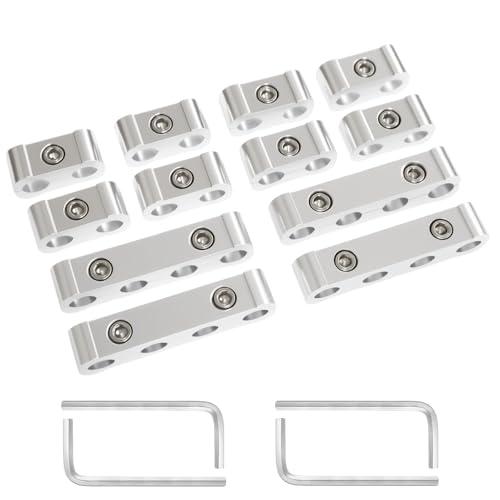 12-Piece Spark Plug Wire Separator and Holder Set(silver) - color: silver
