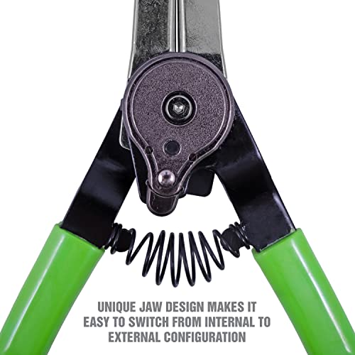 OEMTOOLS 25097 Professional Internal and External Snap Ring Pliers, Useful as Outside or Inside Snap Ring Pliers, Specialty Pliers Set with 7 Bits - style: Straight & 90 Pro Tip Set