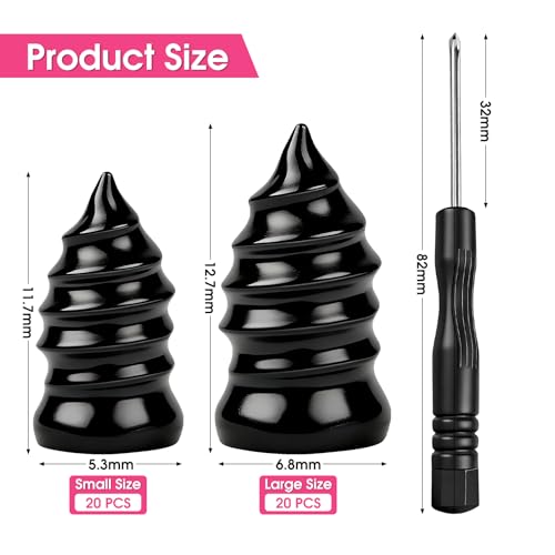 40 pcs Tire Plugs Kit, for Quick DIY Vacuum Tire Repair on Cars, Motorcycles, Trucks, and Bicycles (Black)