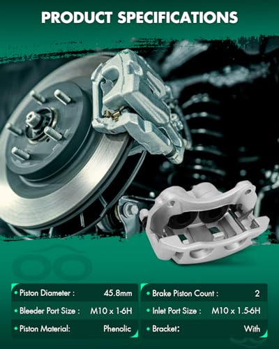 SCITOO Silver Front Right Disc Brake Caliper With Bracket 18B4951 - size: Front Passenger[18B4951]Silver