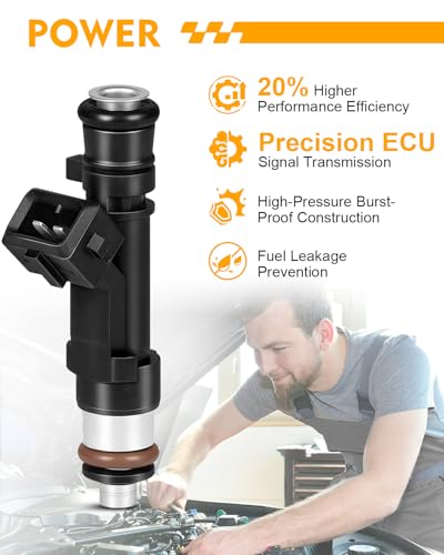 0280158205 Fuel Injectors Fits For:-Chevy Cruze 1.4L 2012 2013 2014 2015, Sonic 2012-2018, Trax 2013-2016, For:-Buick Encore 2013-2019 L4, Replacement FJ1150, 2173432, 62711 (Set of 4)