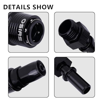 10AN 90 Degree Quick Release Fuel Hose Fitting, Snap Lock Swivel Hose End Adapter for High Flow Racing Fuel Systems