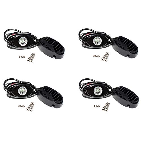 YONEDA Yellow Rock Lights for Trucks, 4 Pods, IP68 Waterproof - color: Yellow, size: 4 Pods
