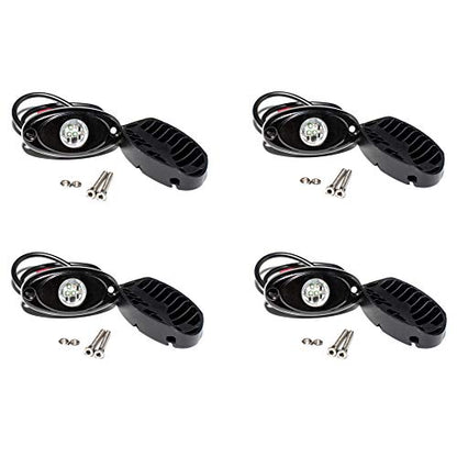 YONEDA Yellow Rock Lights for Trucks, 4 Pods, IP68 Waterproof - color: Yellow, size: 4 Pods