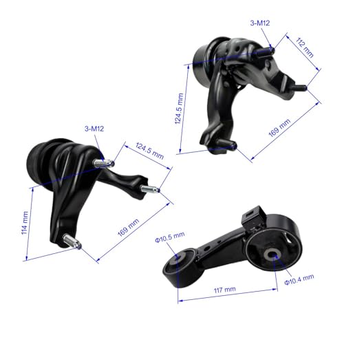 3PCS Engine Motor and Transmission Mounts Compatible with Toyota Camry 3.0L - size: 2002-2006 Camry 3.0L