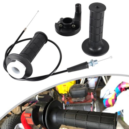 Motorcycle Throttle Universal Throttle Cable Kit Throttle Cable Clamp Twist Throttle for Mini Bike ATV ATC Quad Pit Dirt Doodlebug Bike Baja MB165 MB200 5.5hp 6.5hp 196cc 200cc 7/8" 22mm Handlebar