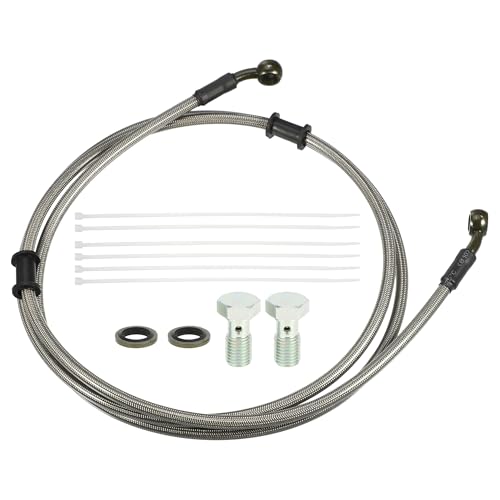 uxcell 1 Set 1.9m 6.23ft Motorcycle Hydraulic Brake or Clutch Line Hose Universal for Motorcycle Dirt Bike ATV Moped Scooter with Screws - size: 190CM