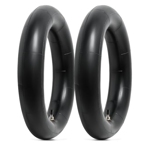2-PCS Heavy Duty 3.00/3.50-12 (80/100-12) TR4 Straight Valve Stem Butyl Rubber Motorcycle Inner Tubes Compatible with 3.00-12 3.50-12 80/100-12 Mini Pit Bike/Motorcycle Front Rear Tire Tubes