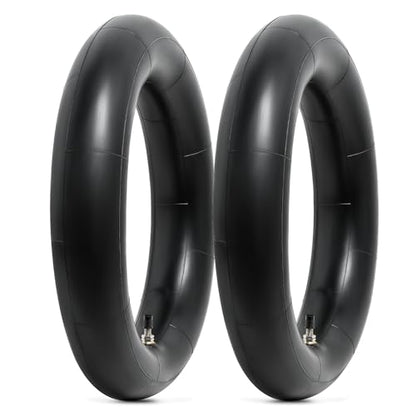 2-PCS Heavy Duty 3.00/3.50-12 (80/100-12) TR4 Straight Valve Stem Butyl Rubber Motorcycle Inner Tubes Compatible with 3.00-12 3.50-12 80/100-12 Mini Pit Bike/Motorcycle Front Rear Tire Tubes