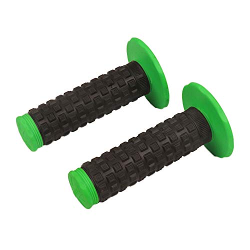 Motorcycle Grips 7/8" Dirt Bike Grip Pillow Top Grips Rubber Anti-Slip Universal Handlebar Racing Grip for Motocross ATV - color: Green