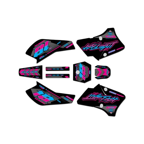 Graphics Kit for Yamaha Yamaha TTR90 (2000-2008) Rebel Series Magenta 16 Mil - On/Off the Road - Dirt Pit Bike Motorcycle Sticker, Dirtbike Racing Decal Motocross Accessories no-Plastics - color: Magenta, size: 16 Mil - On/Off the Road