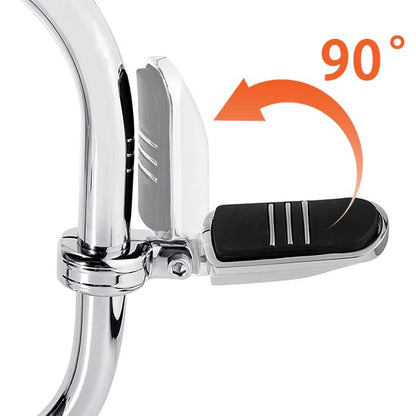 FOVPLUE 1.25" Highway Footpegs, for Harley Touring Softail Dyna Sportster - color: Chrome