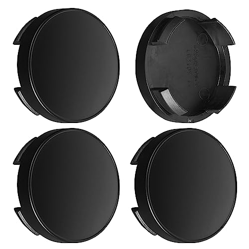2.2Inch 56MM Wheel Center Caps, Pack of 4 (Matte Black, Outer 56MM, Inner 53MM, Easy DIY Installation) - color: Matte Black, size: Outer 56.4MM , Inner 52.9MM
