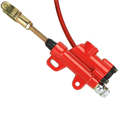 FVRITO Rear Brake Master Cylinder Caliper Assembly for 50cc 70cc 90cc 110cc 125cc Taotao Boulder B1 Coolster 3050HD 3050C 3125R Peace motorsports Quad Chinese ATV Kids 4wheeler Scooter Red - color: Red