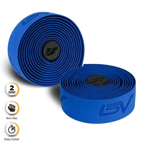 BV EVA Road Bike Handlebar Tapes, Bicycle Bar Tape, Cycling Handle Wraps – 2 Rolls - color: Blue