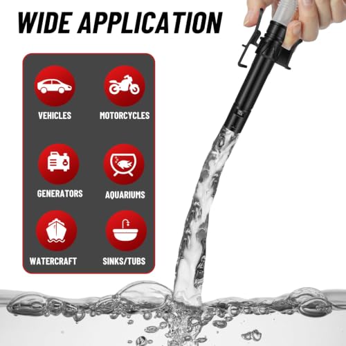 Fuel Transfer Pump with Auto-Stop Sensor, Flow at 3.2 GPM, 3 Adapters