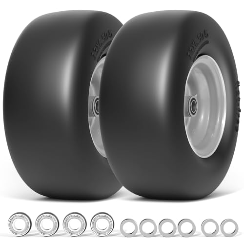 RONPOW 13x6.50-6 Flat Free Zero Turn Lawn Mower Tires, 500lb Load Capacity